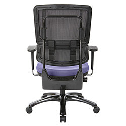 Vertical Black Mesh Back Chair with Shiny Black Base 1